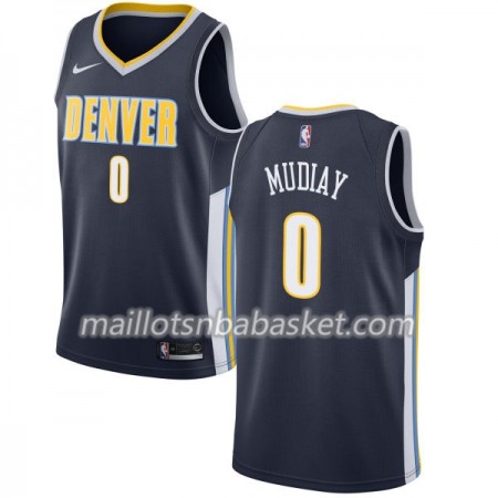 Maillot Homme Denver Nuggets Emmanuel Mudiay 0 Nike 2017-18 Navy Swingman